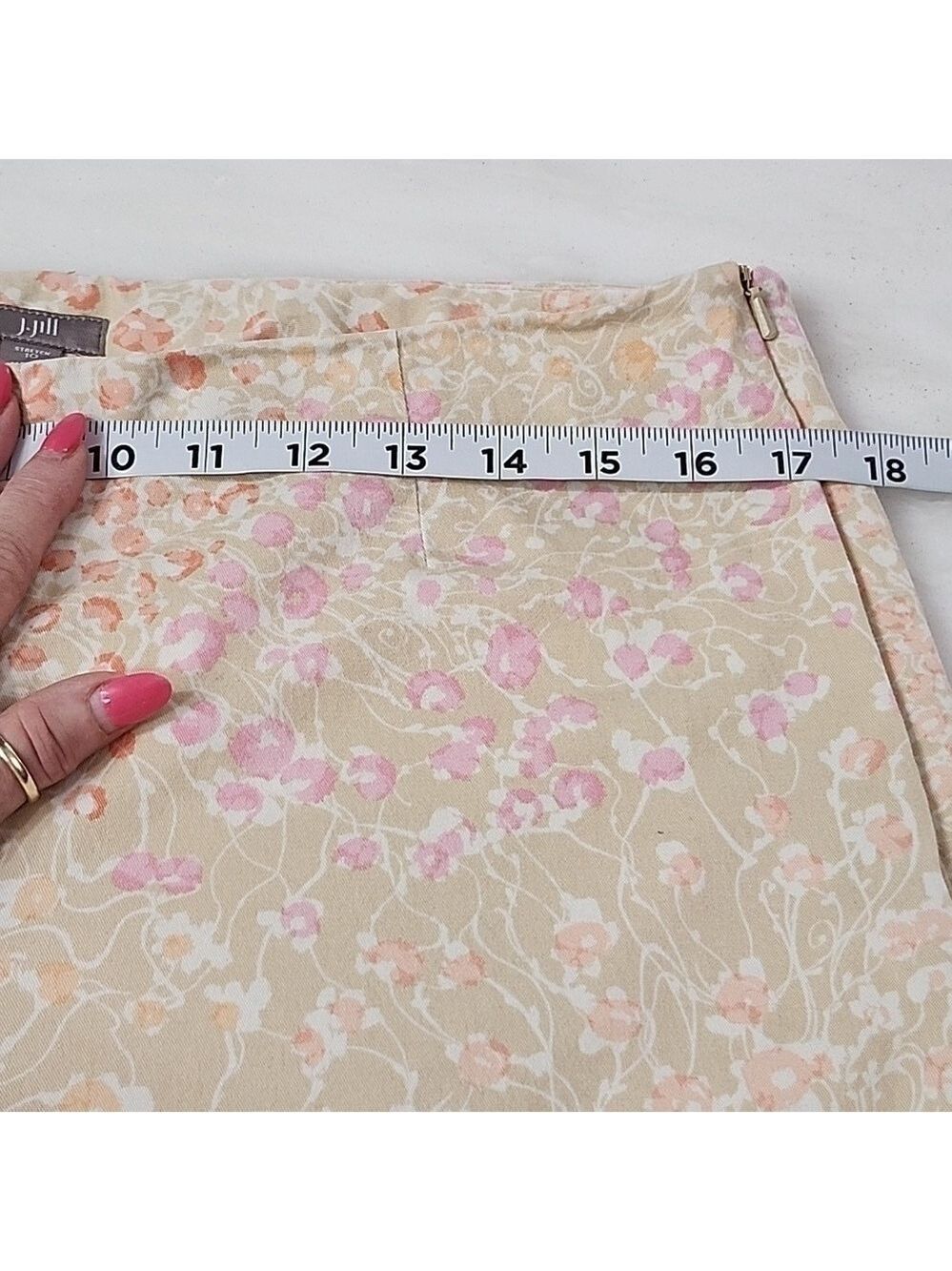 J.Jill Floral Print Pants Size 10 stretch - Picture 8 of 8